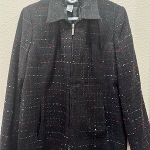 Excellent Condition Women's Black Sparkling Tweed Jacket